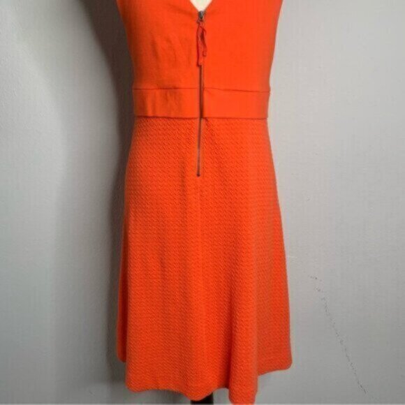 Anthropologie HD In Paris Orange Sleeveless Knee Length A Line Dress - Picture 6 of 17